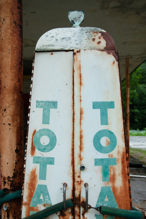 Gas station in Skjolden, Noorwegen