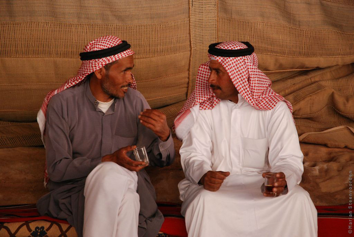 Bedoeïnentent in Wadi Rum woestijn, Jordanië