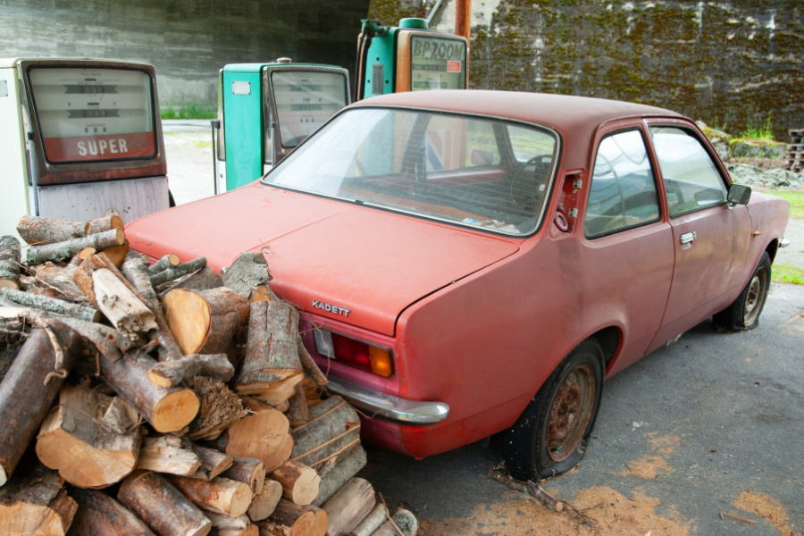 Gas station in Skjolden, Noorwegen