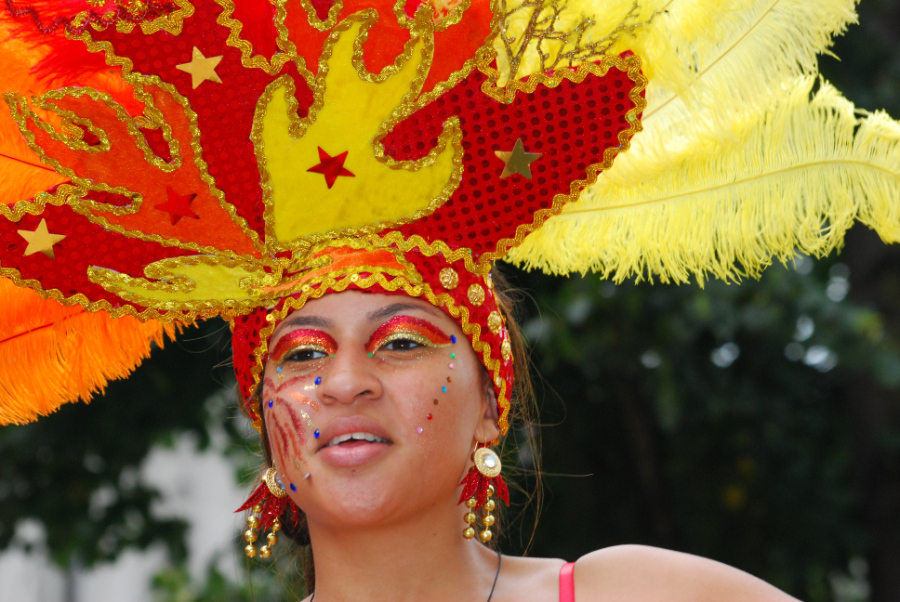 Dancer on summer carnival in Rotterdam